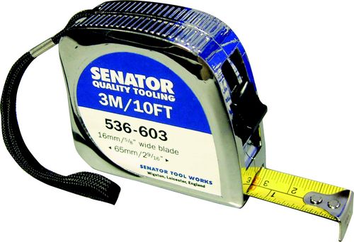 SEN5366080K 8M/25' LOCKING TAPE RULE- CHROMED CASE