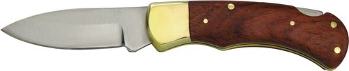 4" BLADE LOCKING KNIFE WOODEN HANDLE