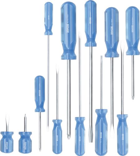 12-PCE FLUTED HANDLE SCREWDRIVER SET