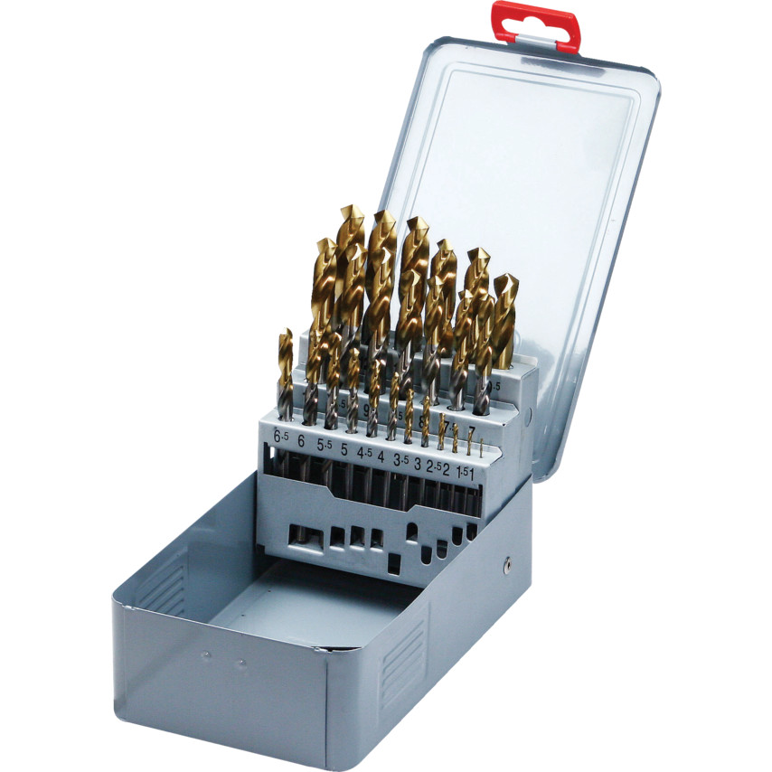 SWT1259020A 1-13.00mm x 0.5mm HSS-TIN DRILLS (SET-25)