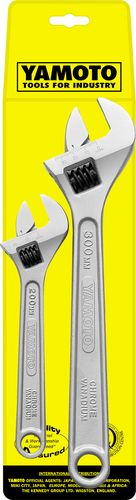 YAMOTO YMT501-2500K 8"/12" SATIN-CHROME ADJUSTABLE WRENCH SET