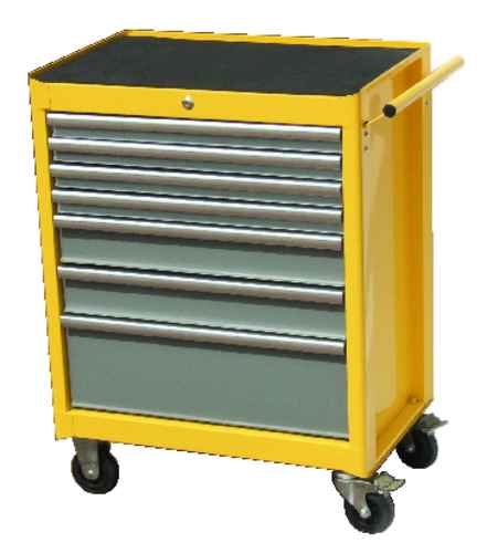 YAMOTO YMT594-5580K 7-DRAWER CABINET YELLOW/GREY